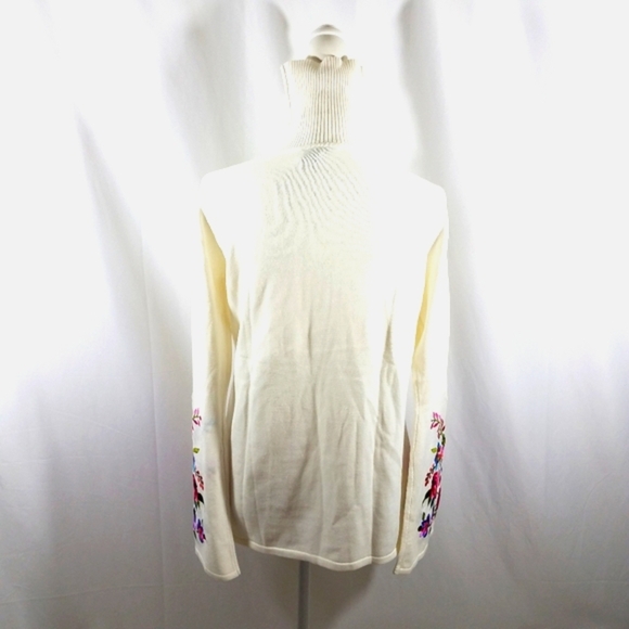 Linea by Louis Dell'Olio Crm Embroidered Sweater S - Picture 13 of 13